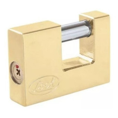 Candado Acero Cortina Llave Tetra 70mm Latón Brillante Lock